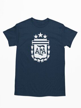 NEW Argentina National Soccer Team Big Logo T-Shirt NAVY
